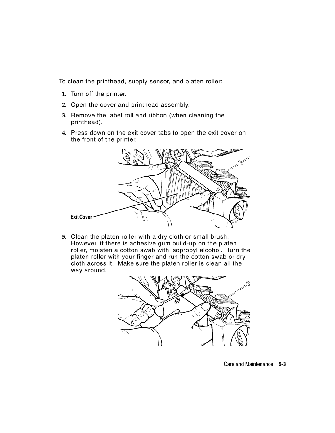 Monarch 9800 Series manual Exit Cover 