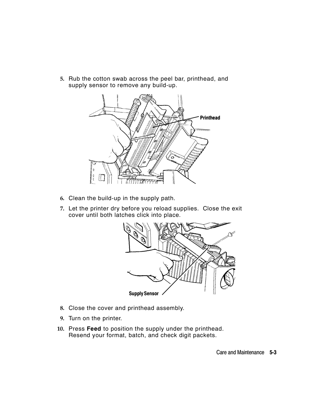 Monarch 9800 manual Printhead 