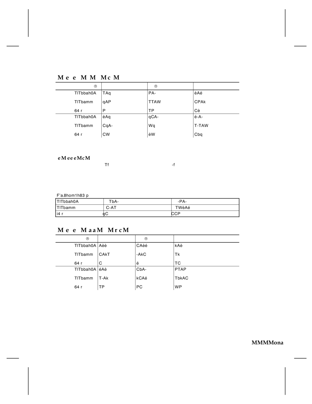 Monarch 9830, 9835, 9805, 9820 manual Tr i u m v i r a t e 9 p t 0 0 D P, Tr i u m v i r a t e 1 1 p t 0 3 D P, Fonts B-15 