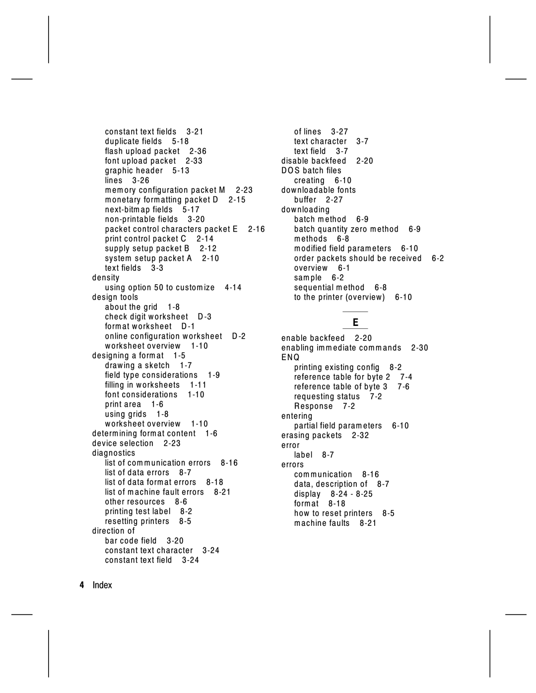 Monarch 9835, 9805, 9820, 9830 manual Online configuration w orksheet Orksheet overview 