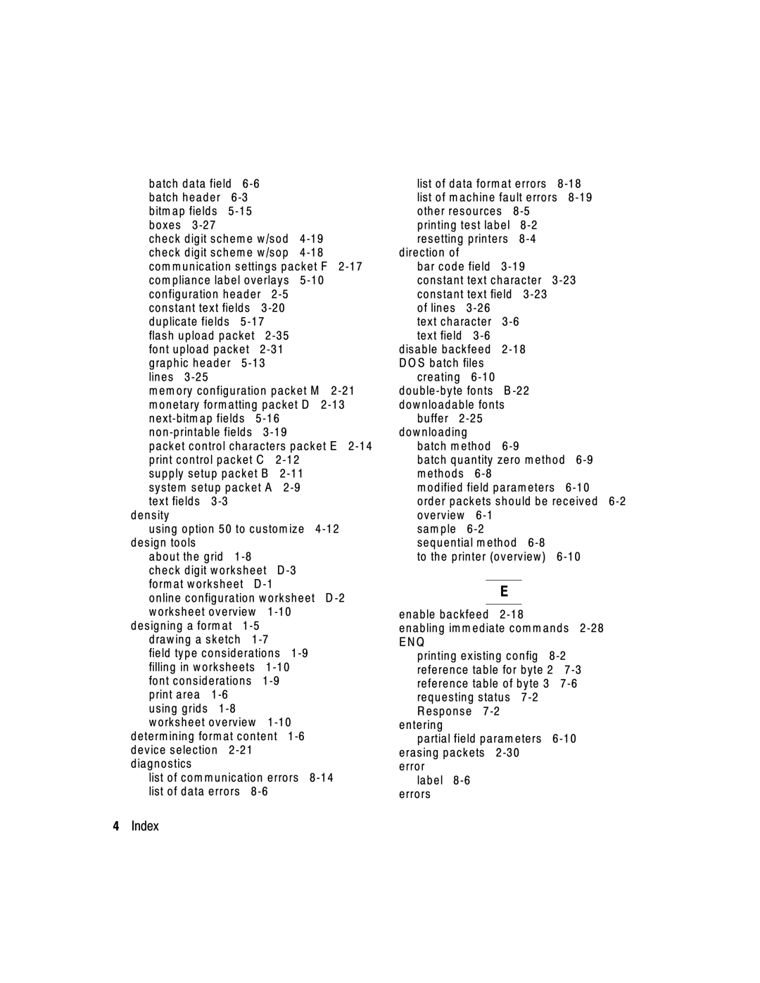 Monarch 9403, 9850, 9825 manual Online configuration w orksheet D 