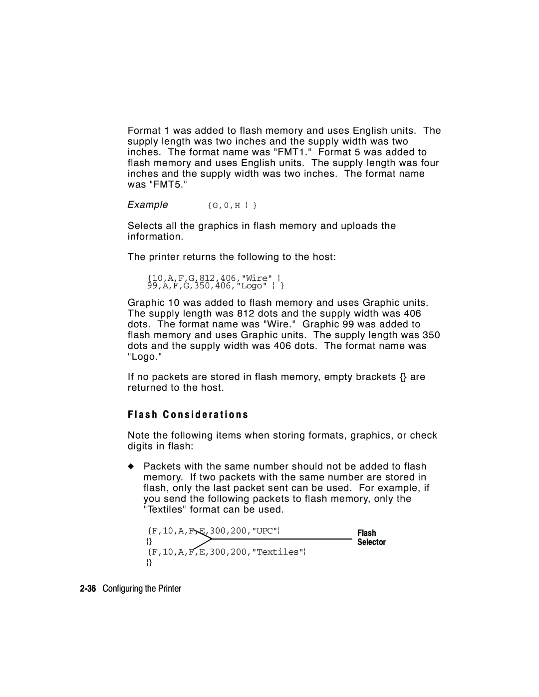 Monarch 9403, 9850, 9825 manual A s h C o n s i d e r a t i o n s, 36Configuring the Printer 