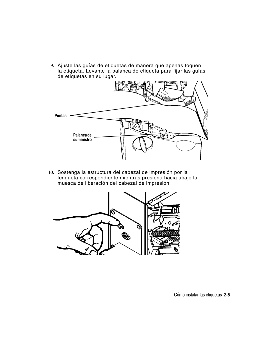 Monarch 9860 manual Puntas 