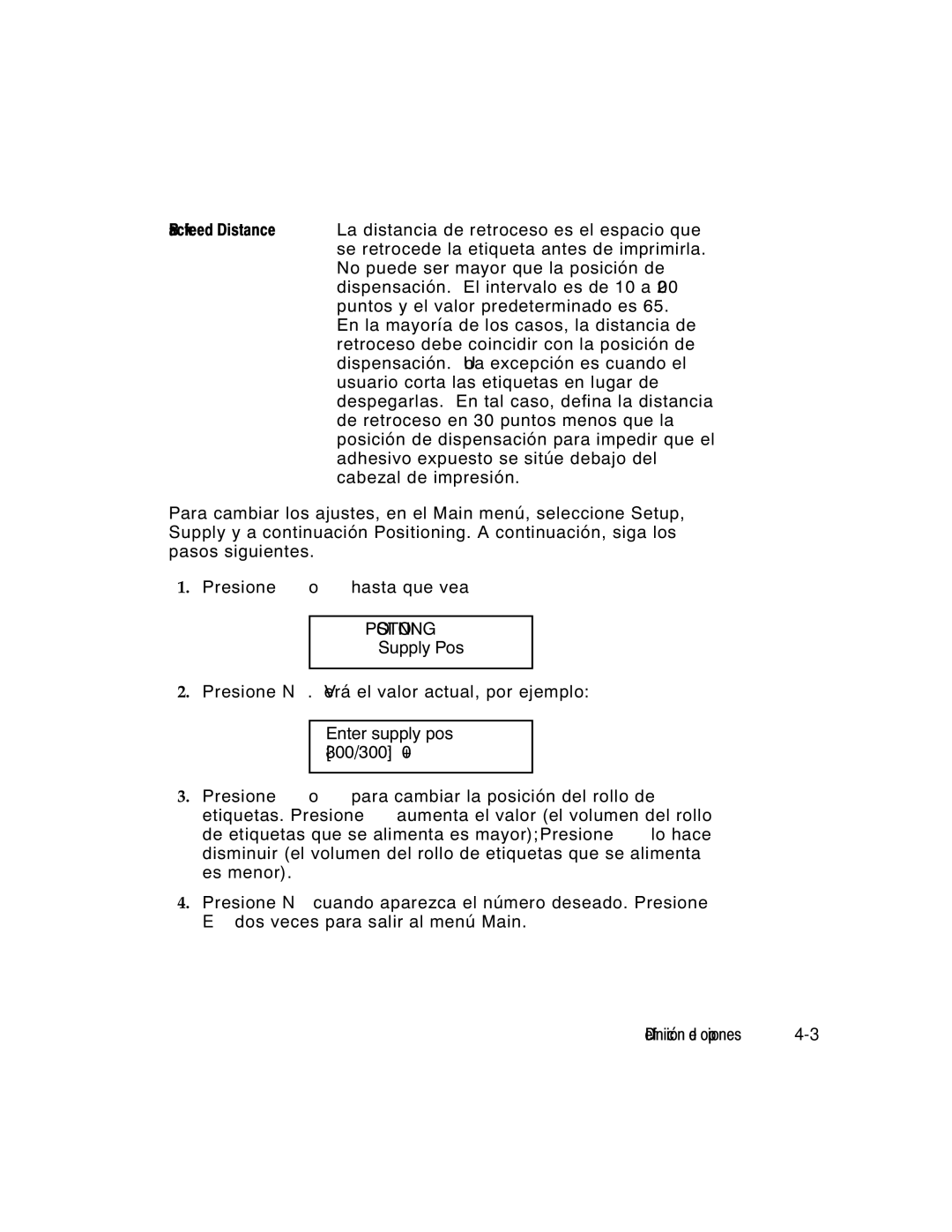 Monarch 9860 manual Positioning 