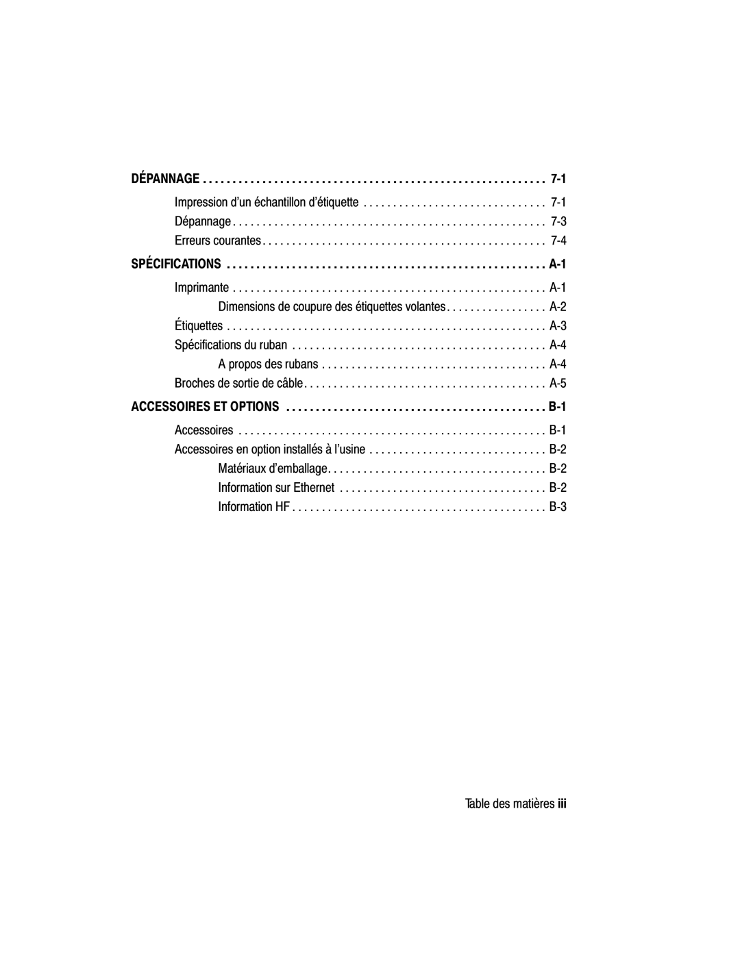 Monarch 9860 manual Dépannage 