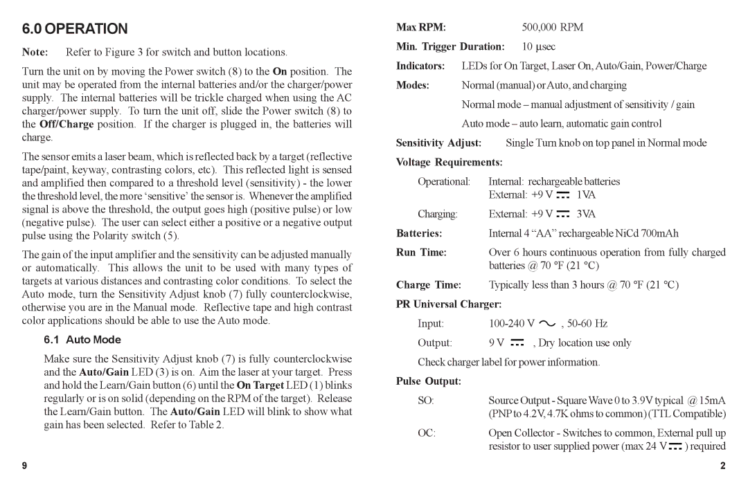 Monarch SLS-115/230 instruction manual Operation, Auto Mode 