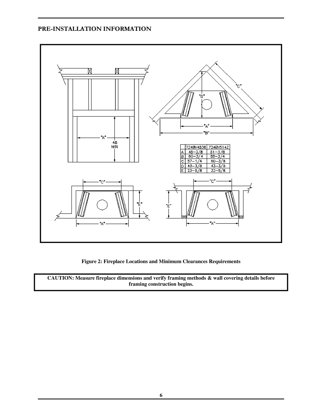 Monessen Hearth 7000 Series operating instructions PRE-INSTALLATION Information 