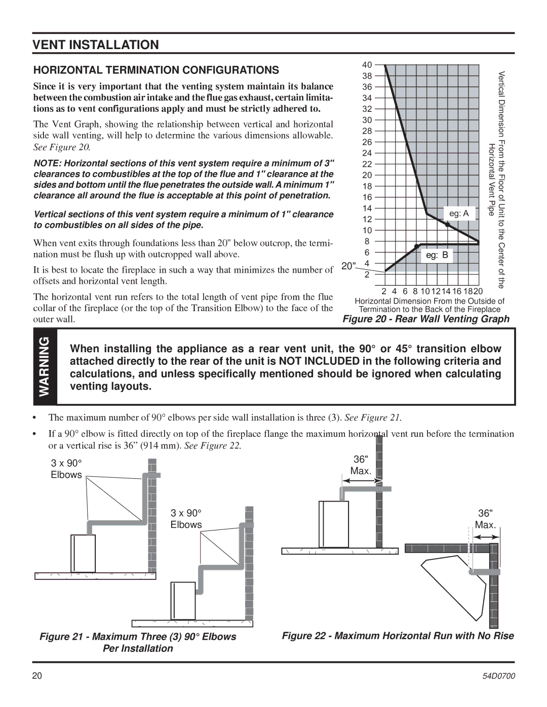 Monessen Hearth BDV600, BDV500, BDV300, BDV400 operating instructions Horizontal Termination Configurations, See Figure 