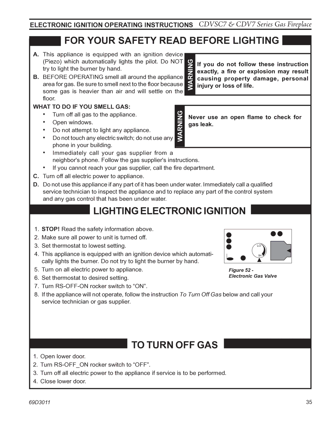 Monessen Hearth CDV7 manual If you do not follow these instruction, Exactly, a fire or explosion may result 