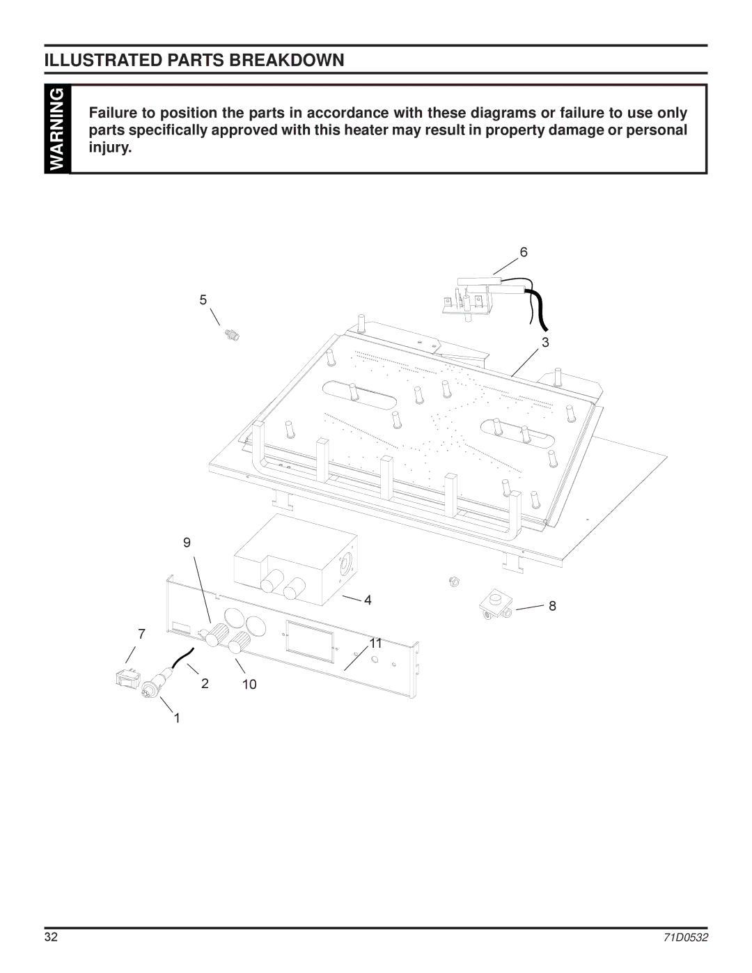 Monessen Hearth DFS32NVC, DFS36NVC, DFS42NVC, DFS32PVC, DFS42PVC, DFS36PVC manual Illustrated Parts Breakdown 