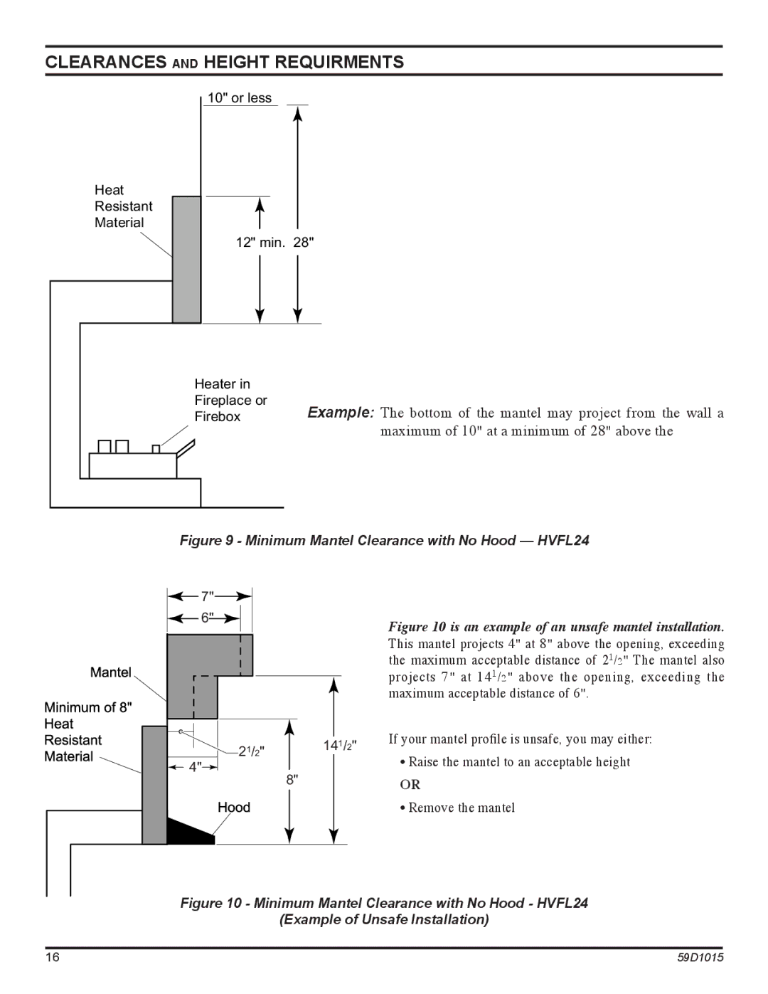 Monessen Hearth HVFL18 manual Example 