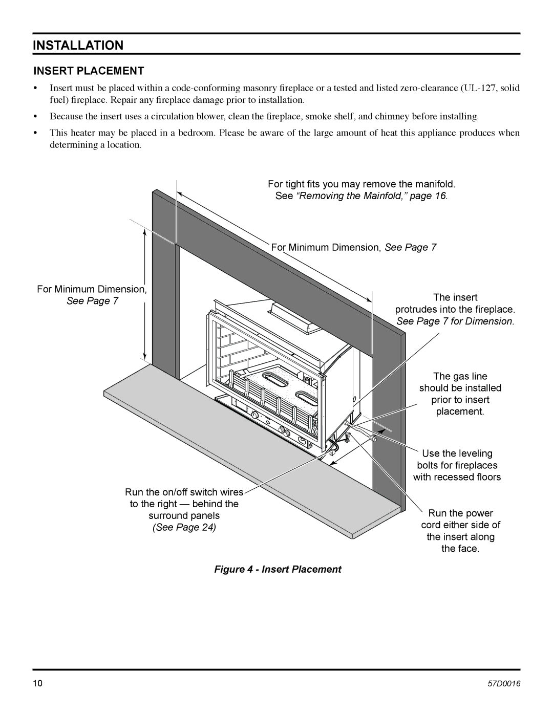 Monessen Hearth IDV380NVC, IDV490NVC, IDV490PVC, IDV380PVC manual Insert Placement 