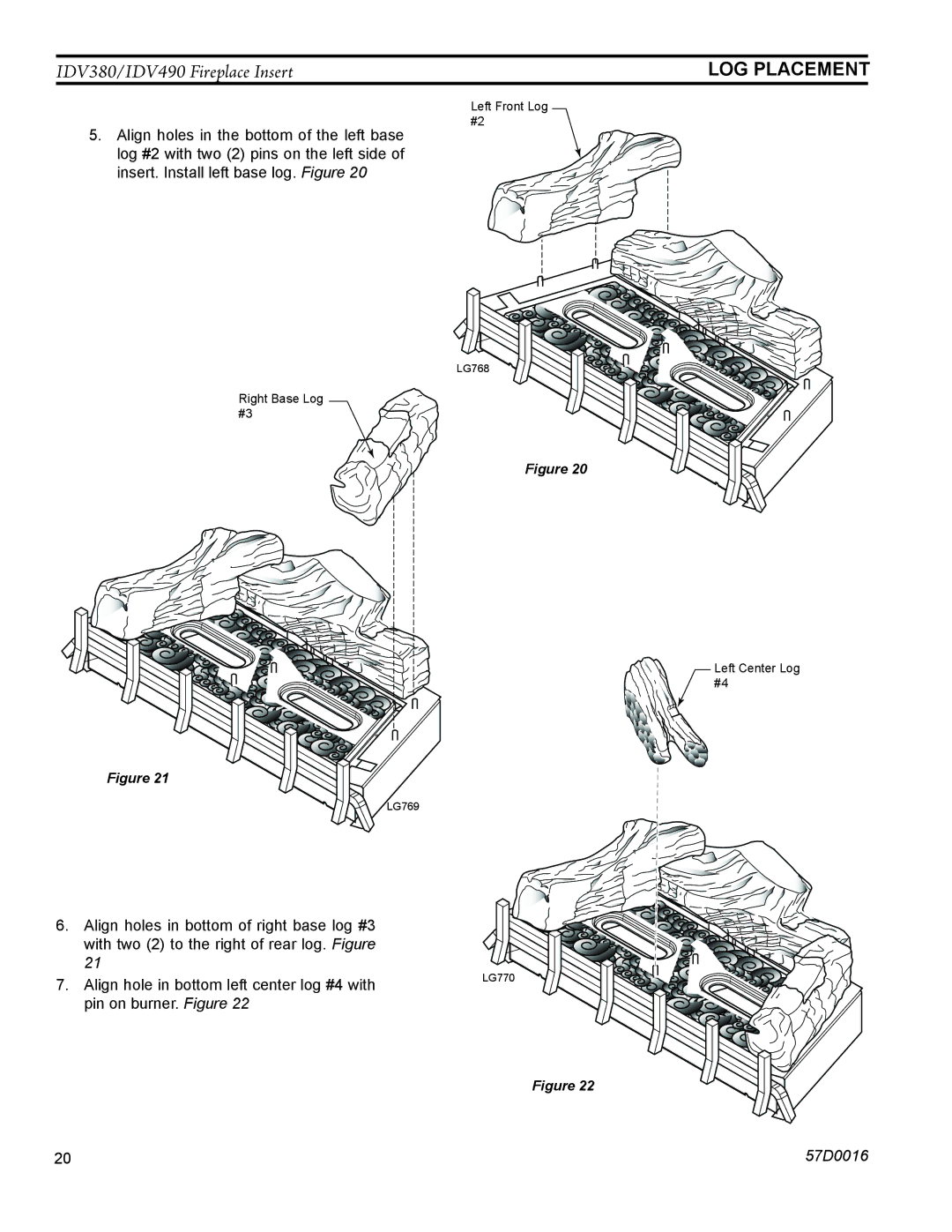 Monessen Hearth IDV490NVC, IDV490PVC, IDV380NVC, IDV380PVC manual Pin on burner. Figure 