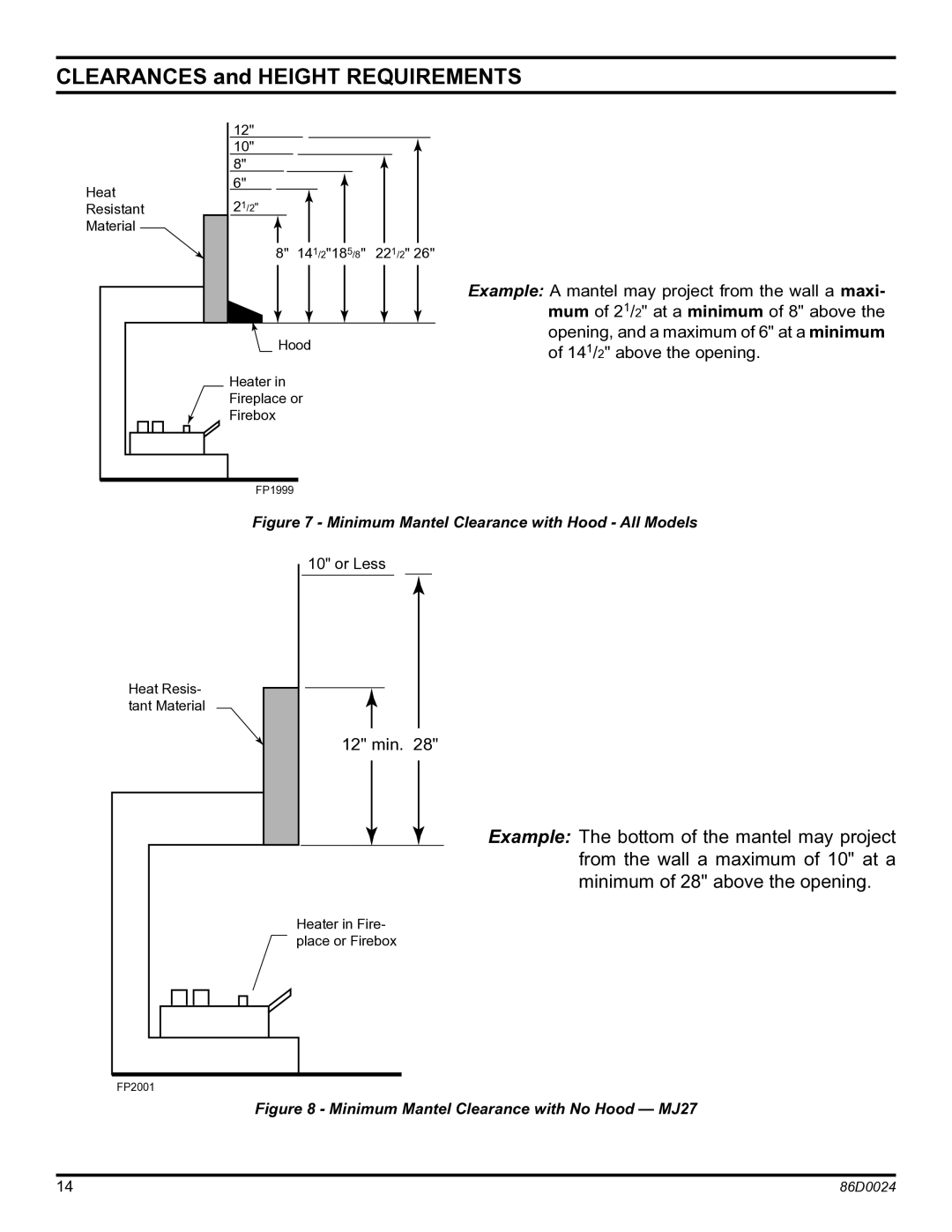 Monessen Hearth MJ27NR, MJ27PR operating instructions 12 min 