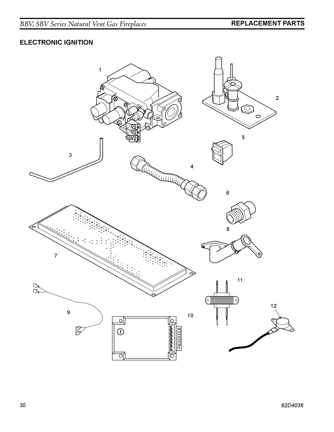 Monessen Hearth SBV400, SBV500, BBV400 operating instructions Electronic Ignition 