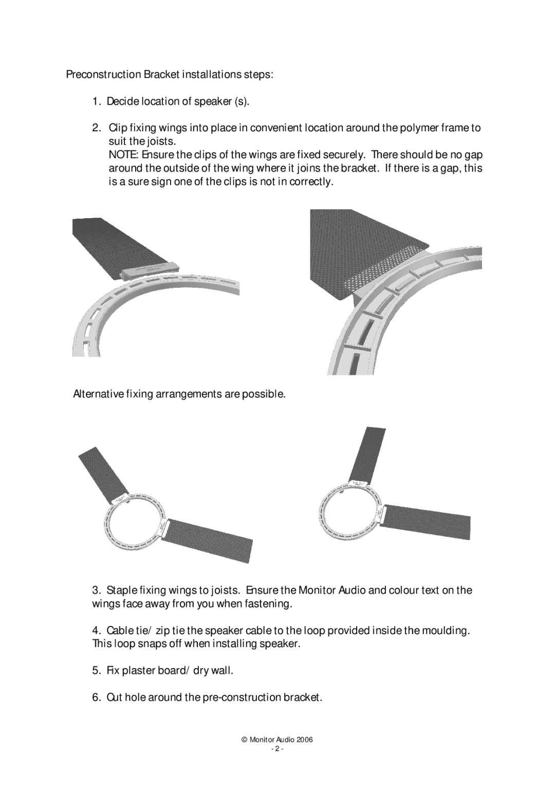 Monitor Audio 300 installation instructions Monitor Audio 