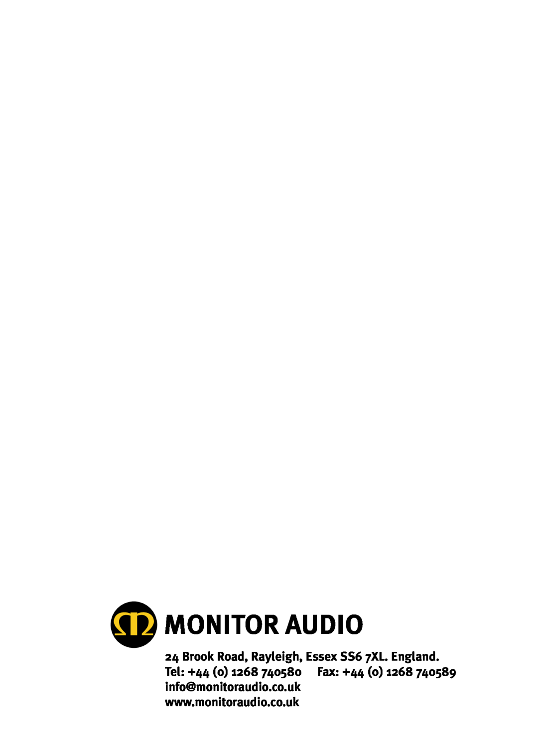 Monitor Audio GR10 owner manual 