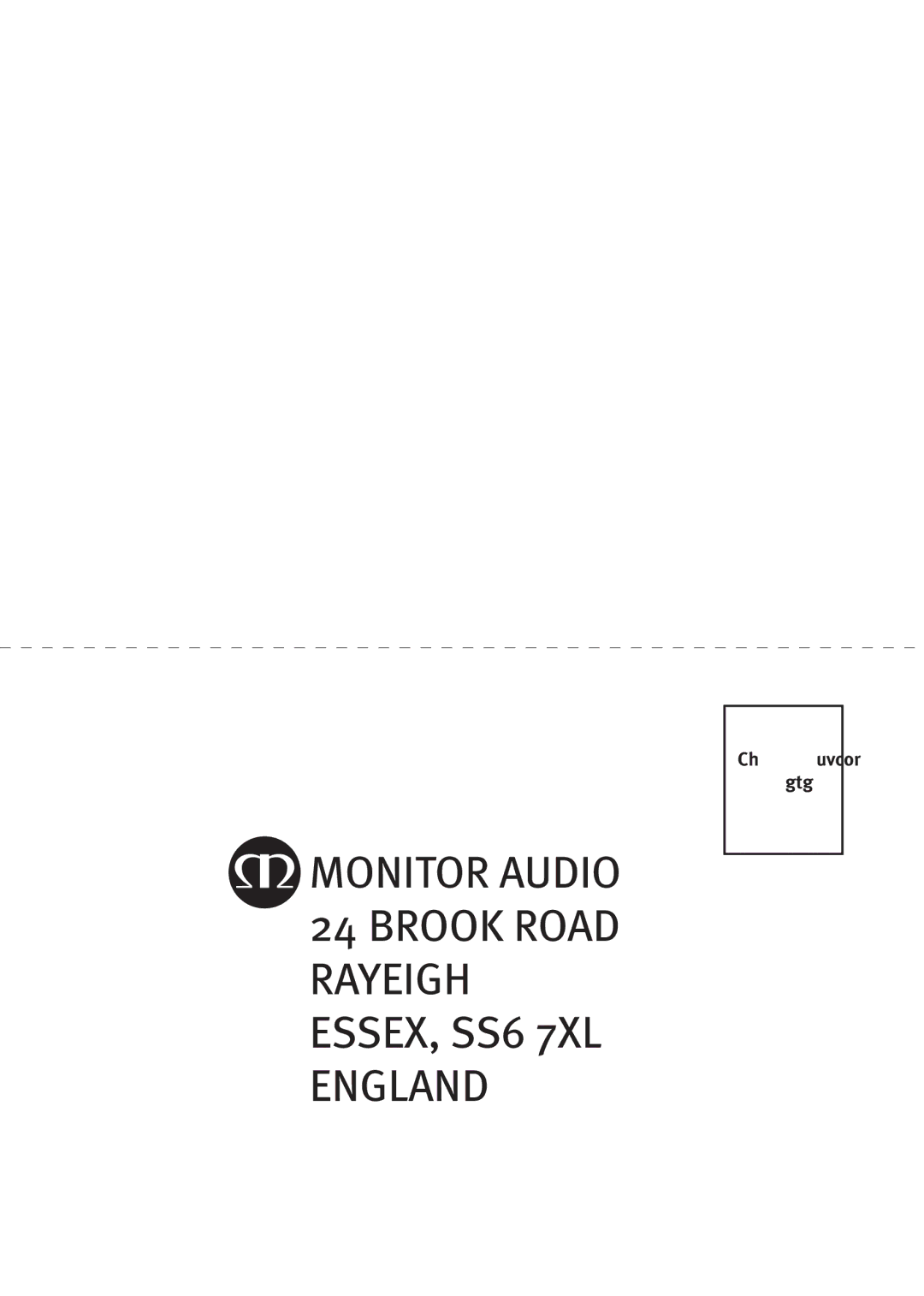 Monitor Audio GS10, GS60, GS20 owner manual England 