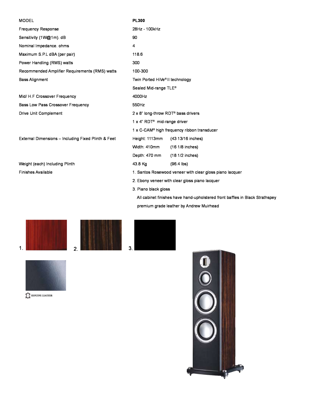 Monitor Audio Platinum Series manual PL300 