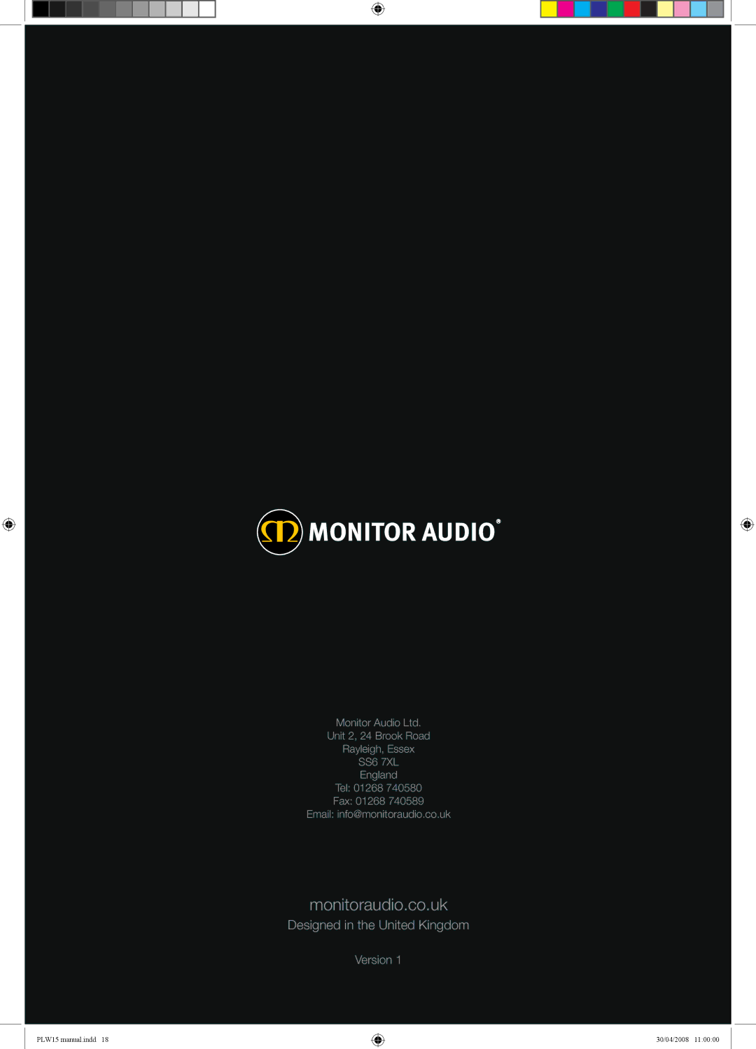 Monitor Audio PLW-15 manual Monitoraudio.co.uk 