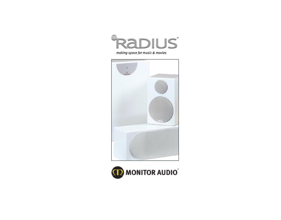 Monitor Audio Radius manual 