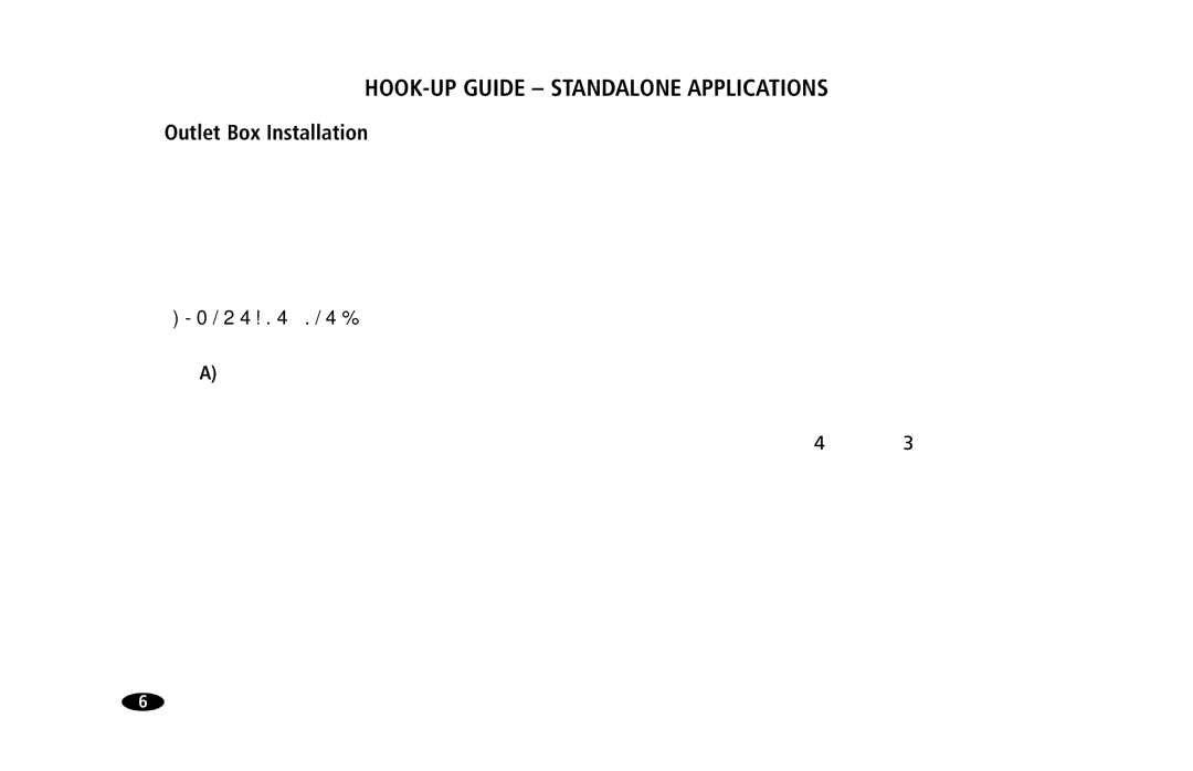 Monster Cable 15 Amp, 20 Amp owner manual HOOK-UP Guide Standalone Applications, Outlet Box Installation 