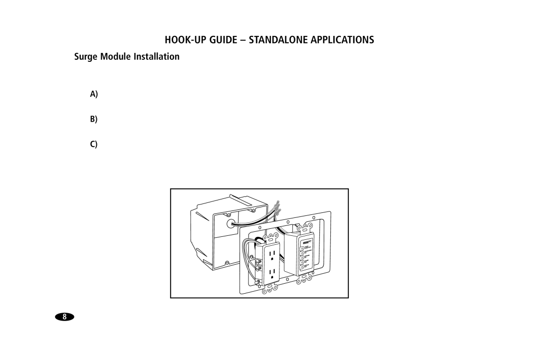 Monster Cable 15 Amp, 20 Amp owner manual Surge Module Installation 