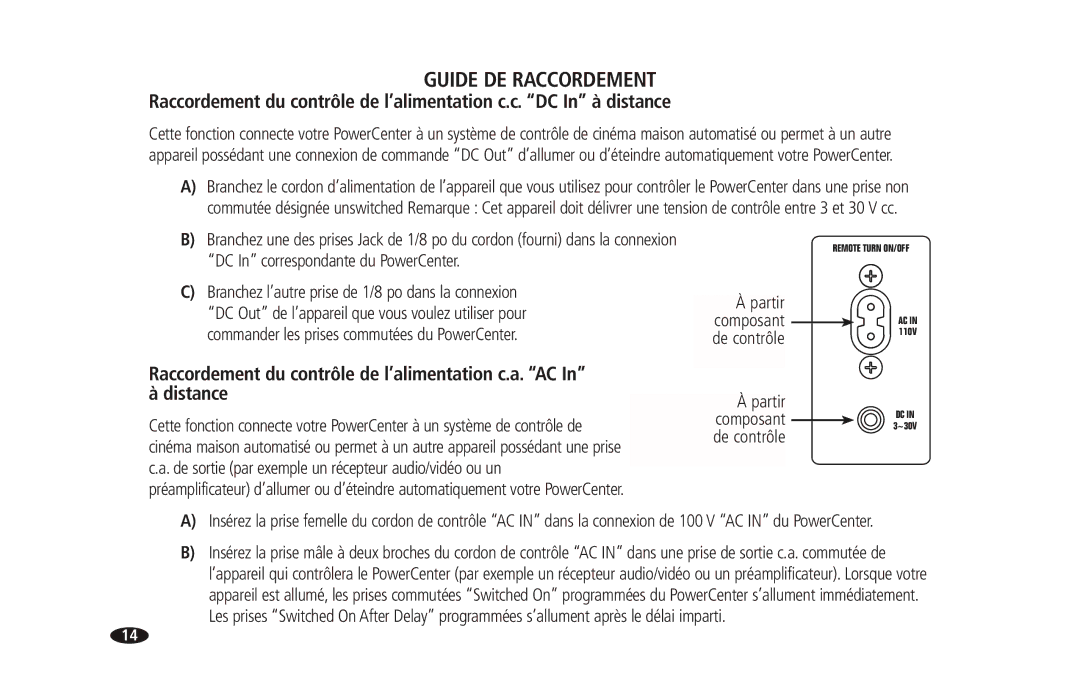 Monster Cable 2600 MKII owner manual Partir 