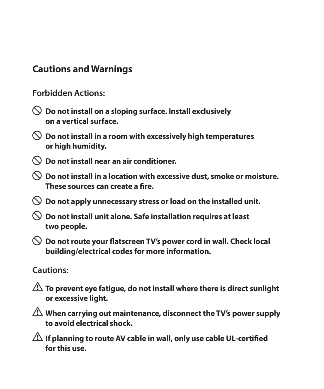 Monster Cable 300L warranty Forbidden Actions 