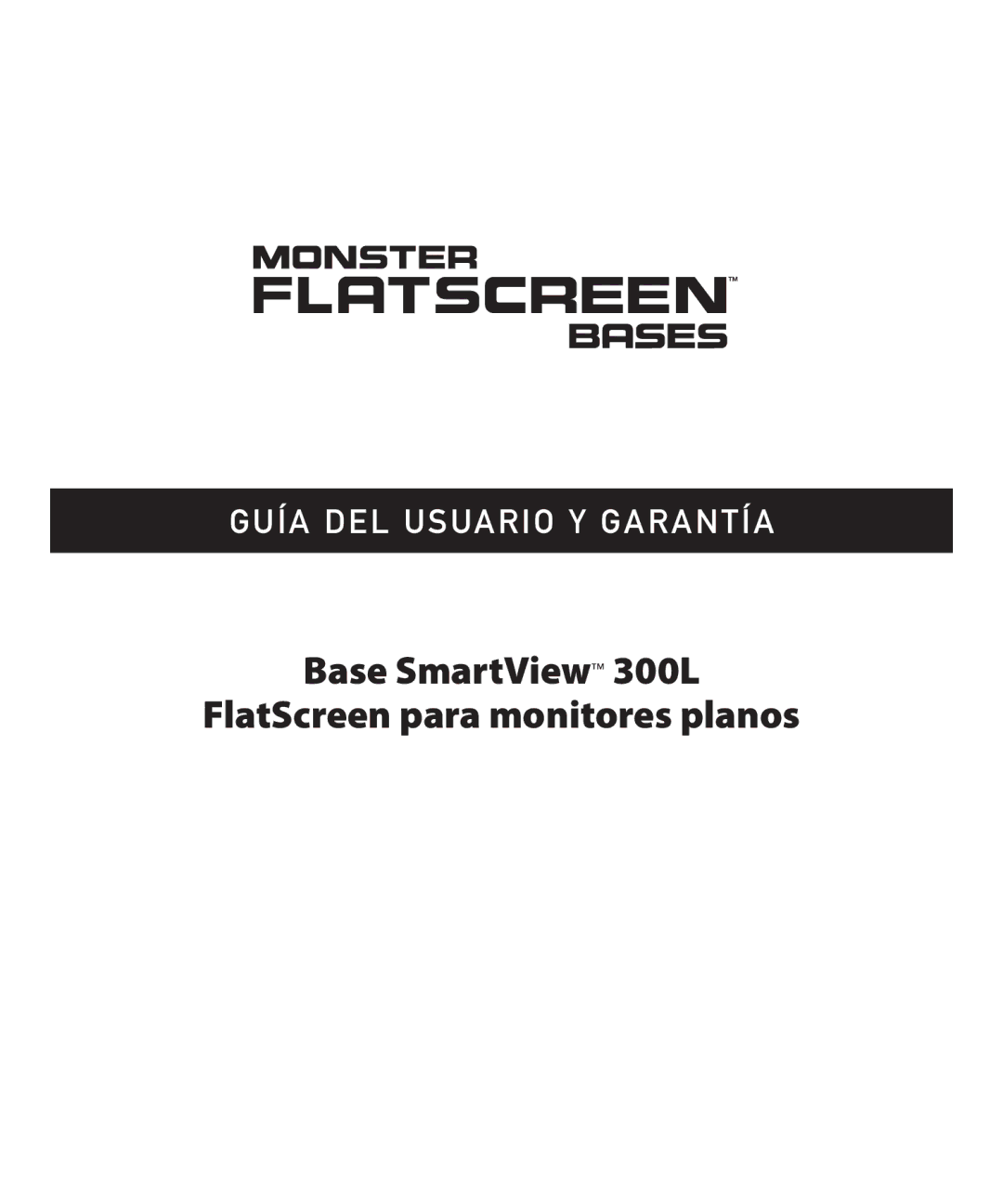 Monster Cable warranty Base SmartView 300L FlatScreen para monitores planos 