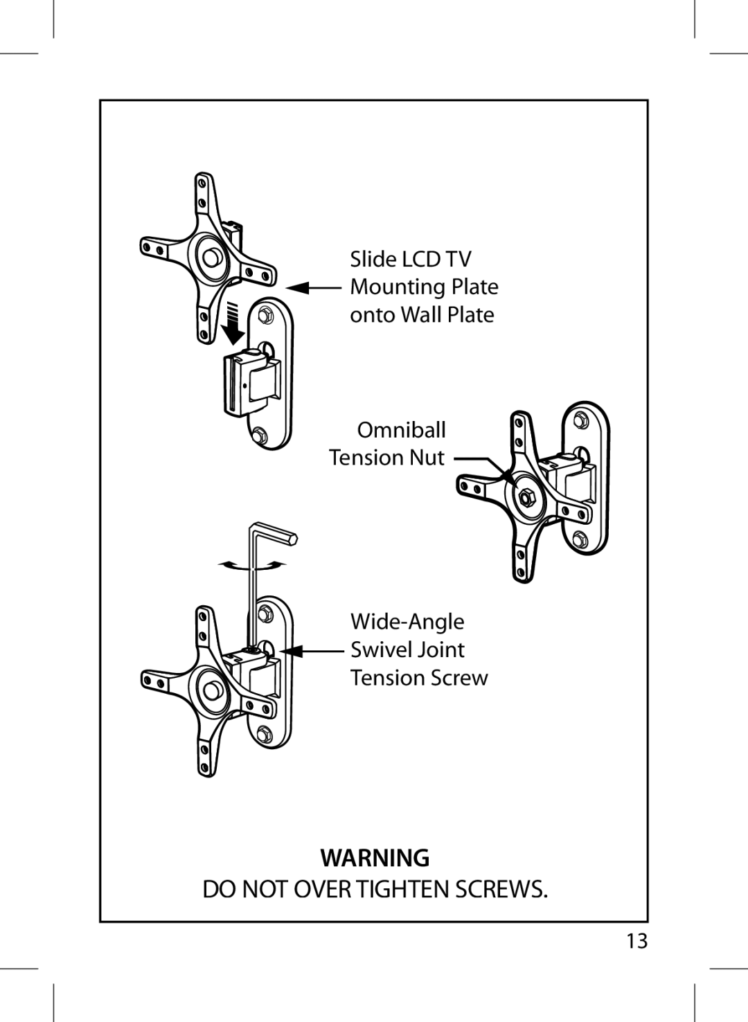 Monster Cable 300S warranty Do not Over Tighten Screws 