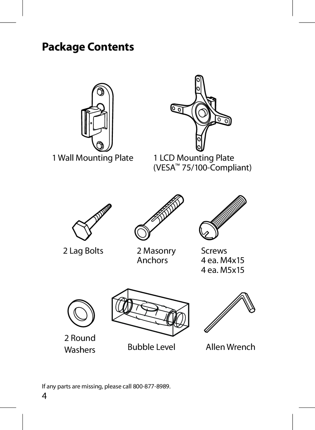 Monster Cable 300S warranty Package Contents 