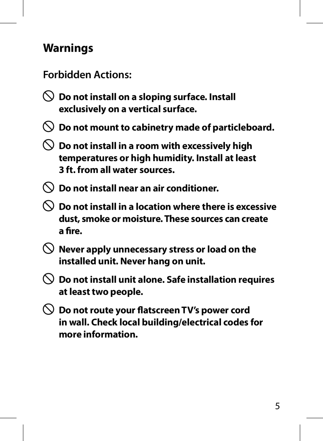 Monster Cable 300S warranty Forbidden Actions 