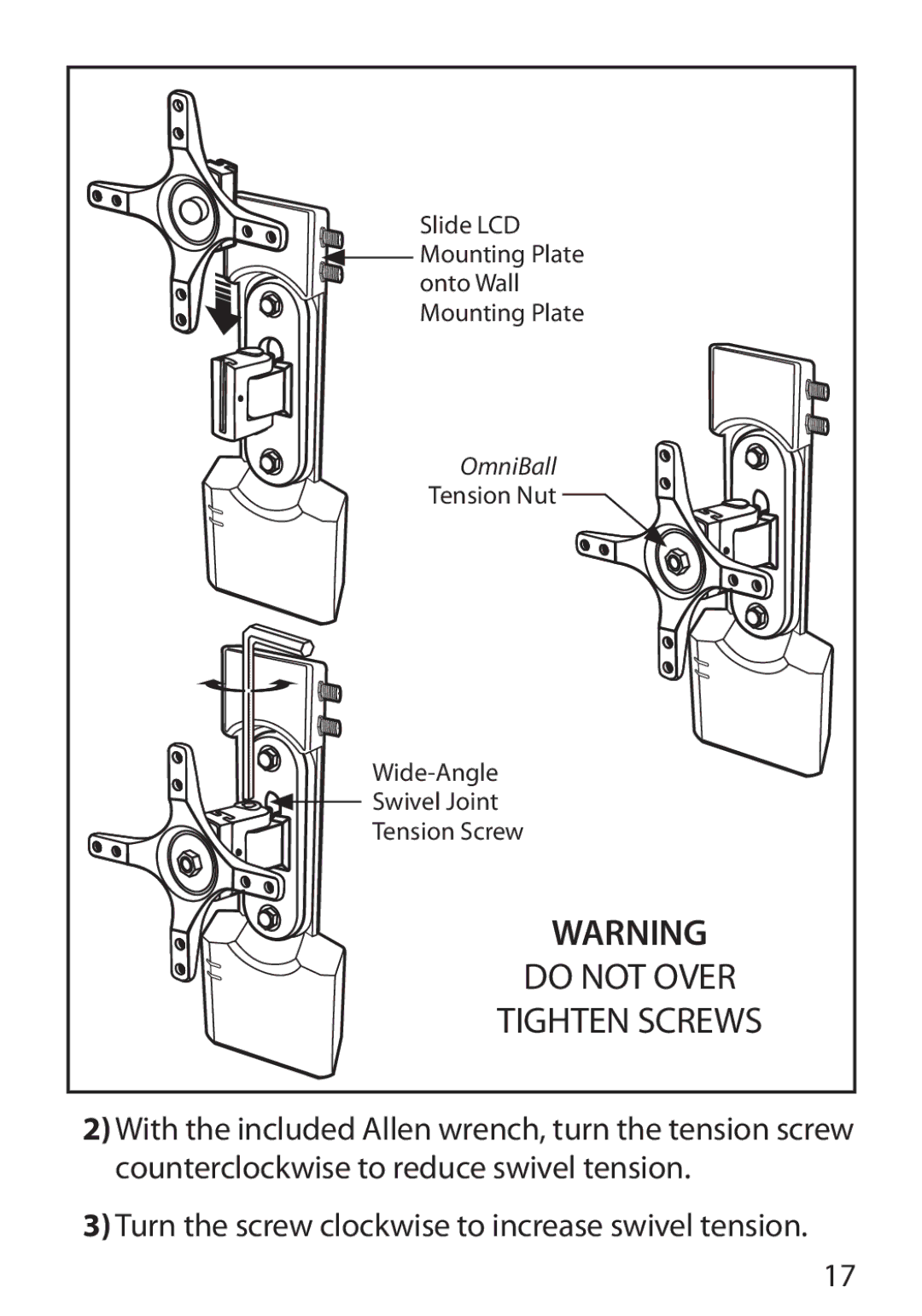 Monster Cable 350S warranty Do not Over Tighten Screws 