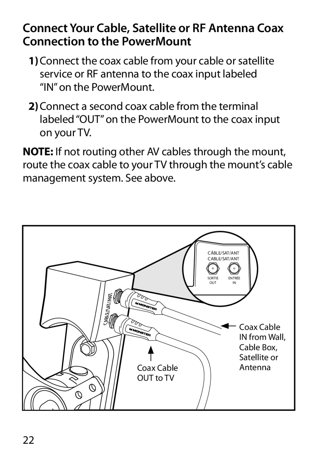 Monster Cable 350S warranty Coax Cable 