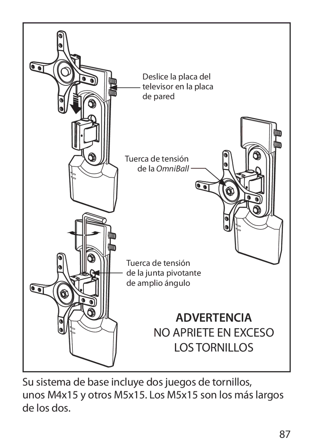 Monster Cable 350S warranty Advertencia 