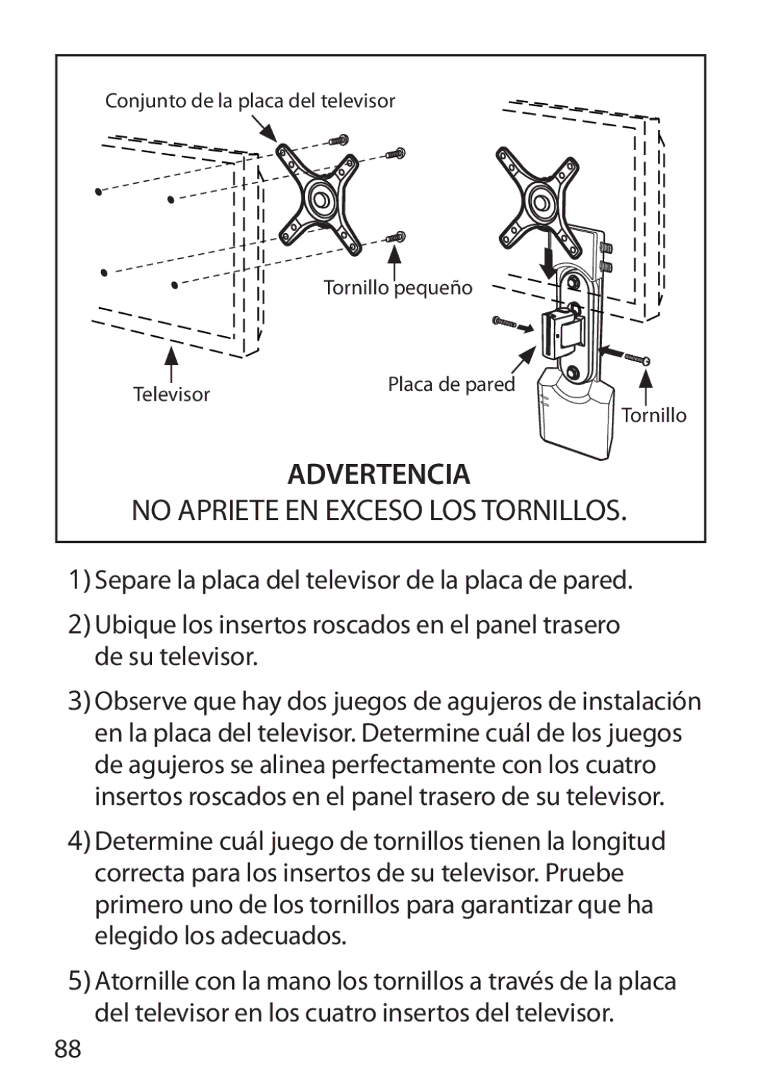 Monster Cable 350S warranty Tornillo 