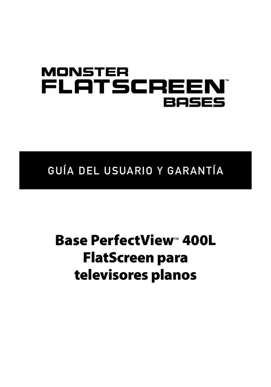 Monster Cable warranty Base PerfectView 400L 