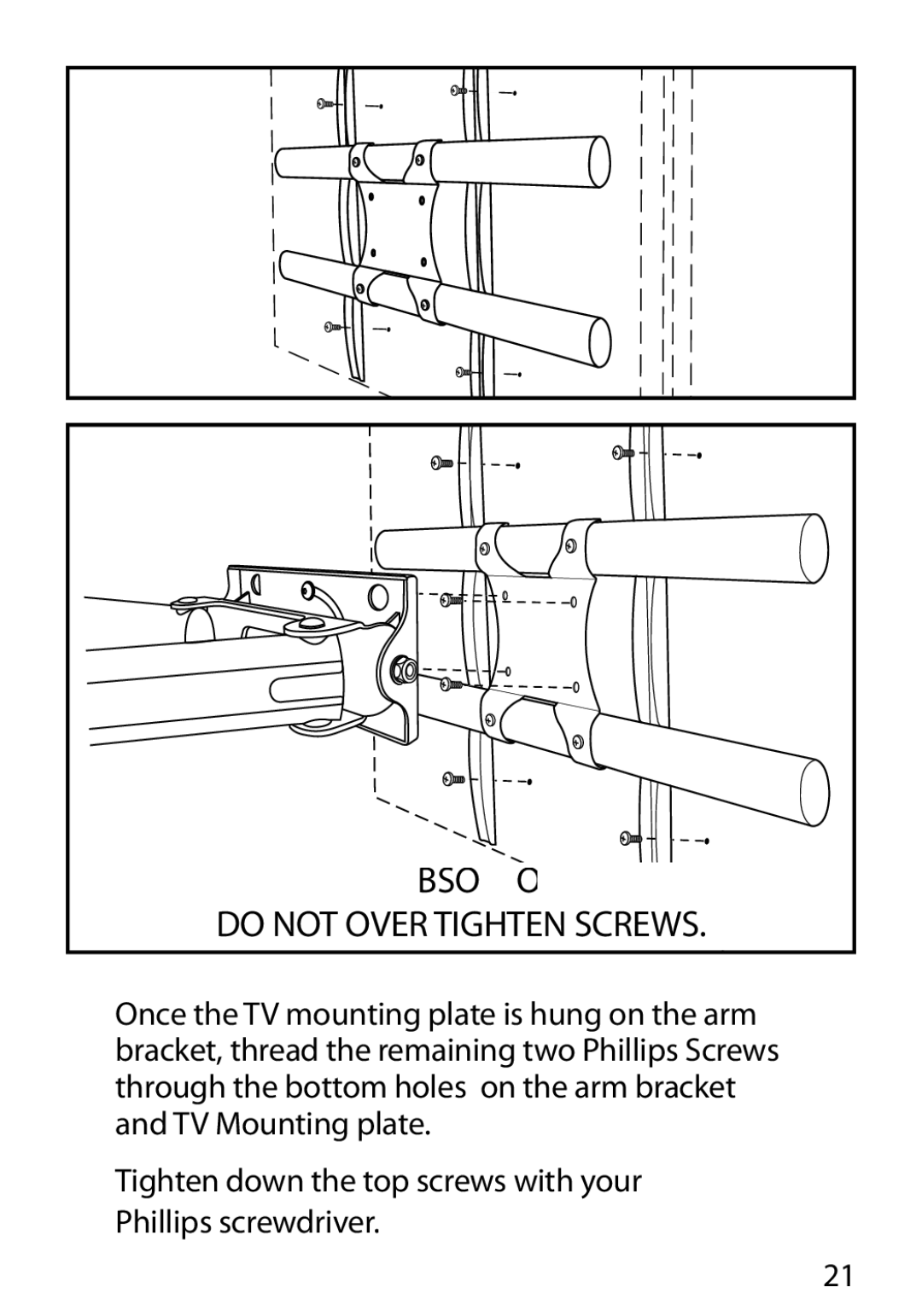 Monster Cable 450L manual Do not Over Tighten Screws 