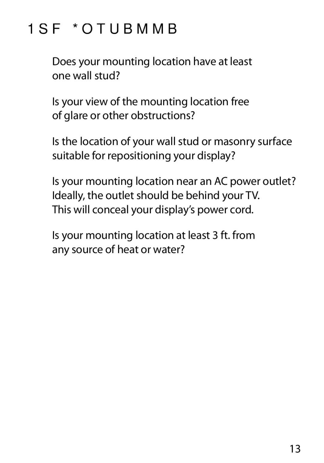 Monster Cable 450M manual Pre-Installation Checklist 