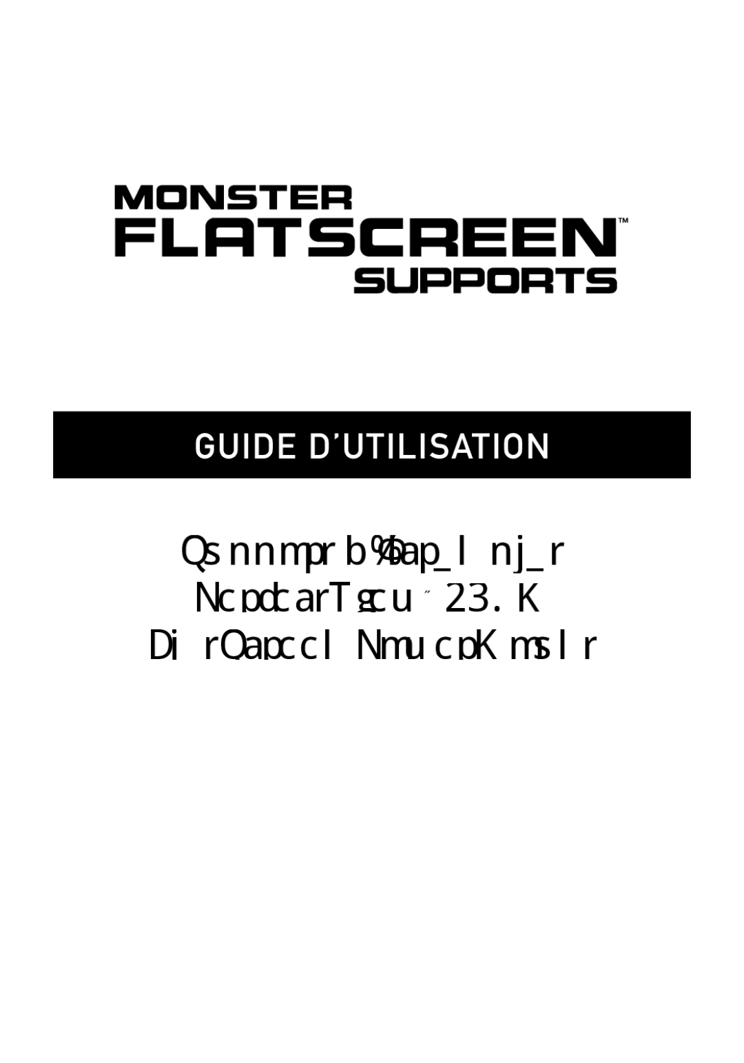 Monster Cable 450M manual Guide D’UTILISATION 