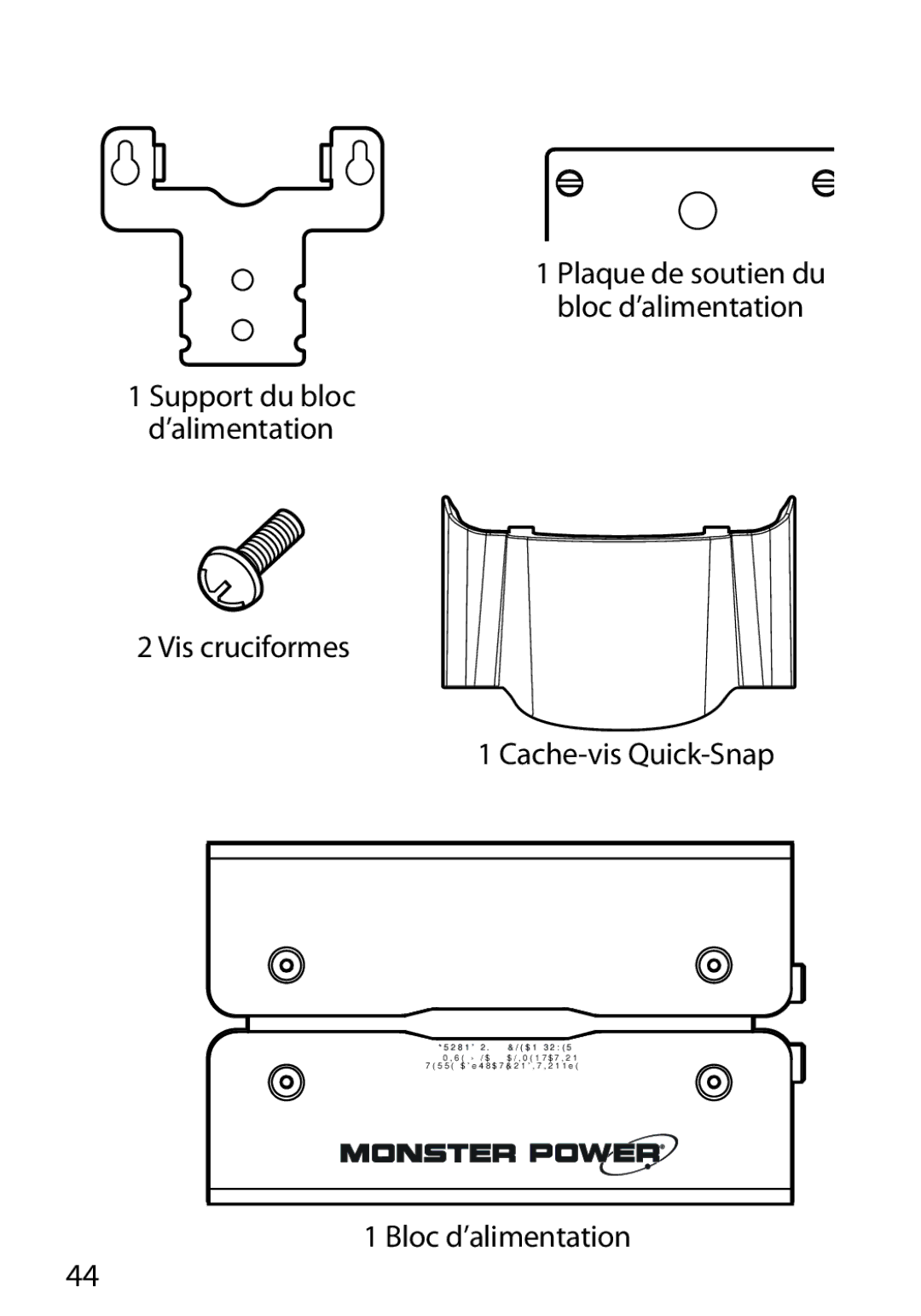 Monster Cable 450M manual Bloc d’alimentation 