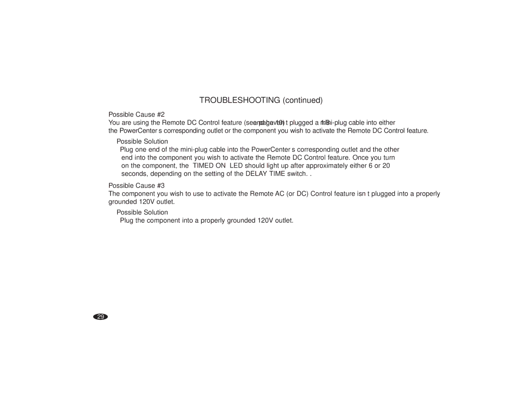 Monster Cable HTS 5000 owner manual Troubleshooting 