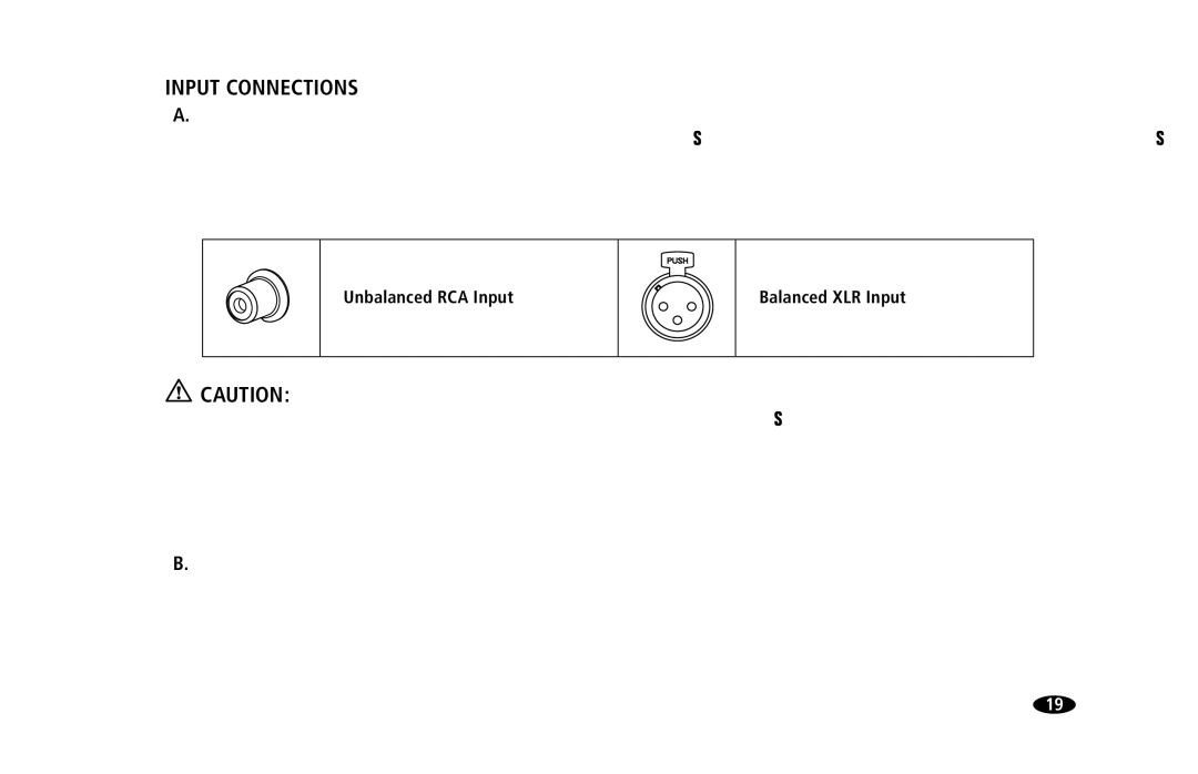 Monster Cable MPA5150 owner manual Input Connections 