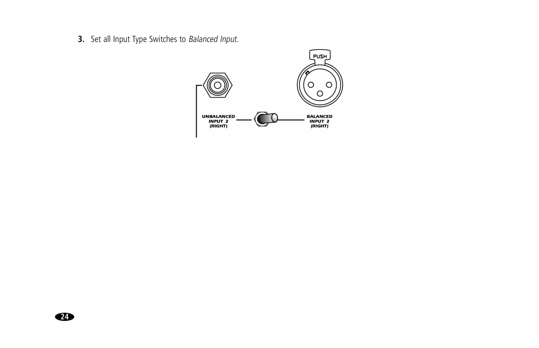Monster Cable MPA5150 owner manual Set all Input Type Switches to Balanced Input 