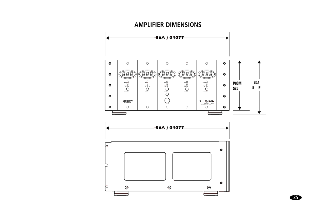 Monster Cable MPA5150 owner manual Amplifier Dimensions, 19in / 484mm 