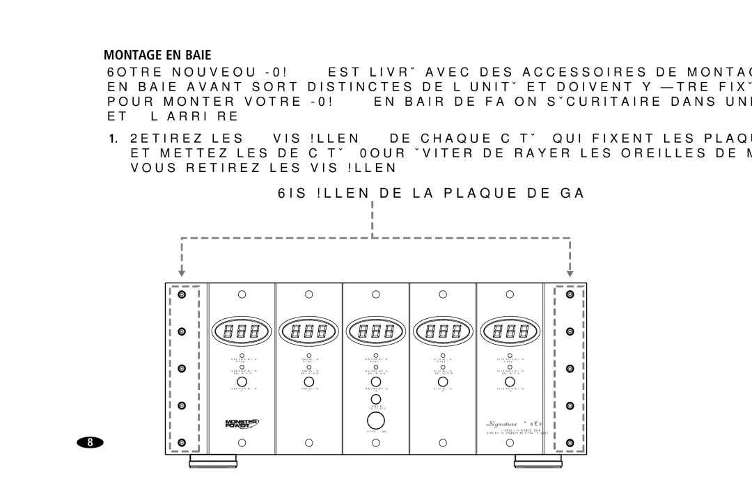 Monster Cable MPA5150 owner manual Montage EN Baie, Vis Allen de la plaque de garnissage 