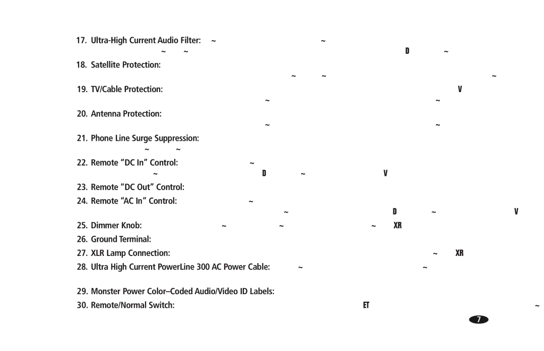 Monster Cable PRO 3600 owner manual 