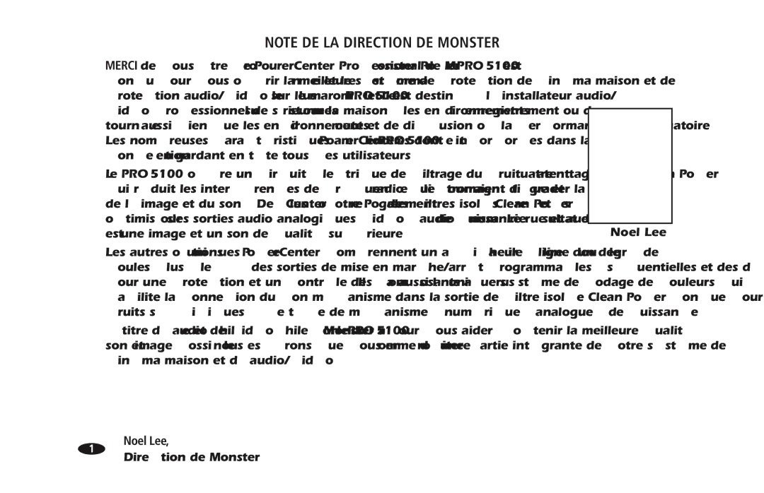 Monster Cable PRO 5100 owner manual Est une image et un son de qualité supérieure 