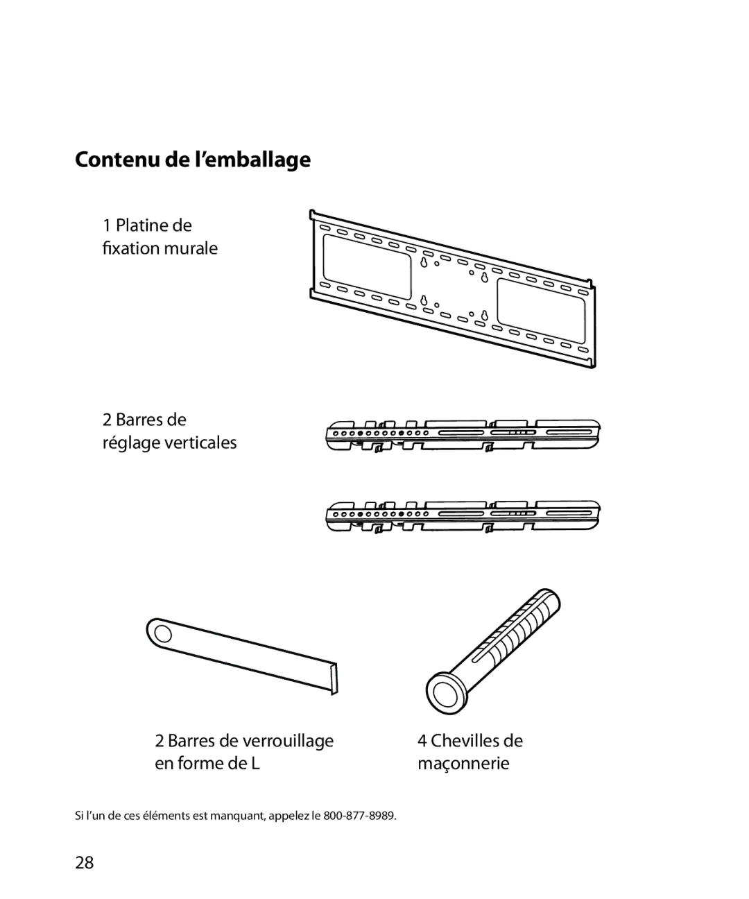 Monster Cable SmartViewTM 200L warranty Contenu de l’emballage 